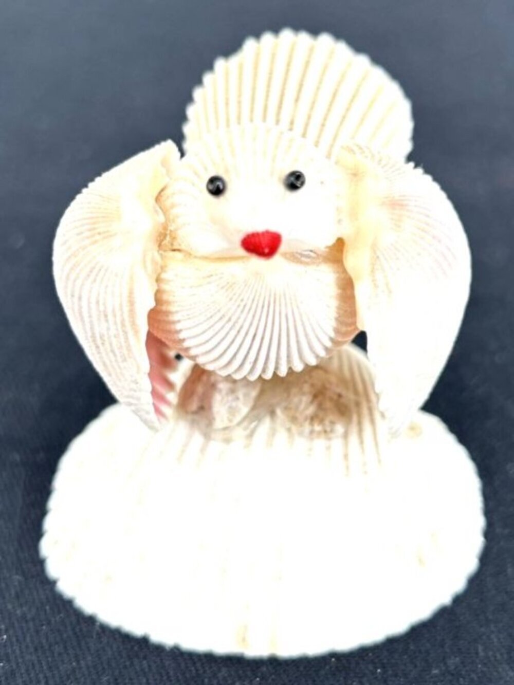 Seashell Bird Figurine Shelf Sitter Vtg 2.5" Whimsical Beach